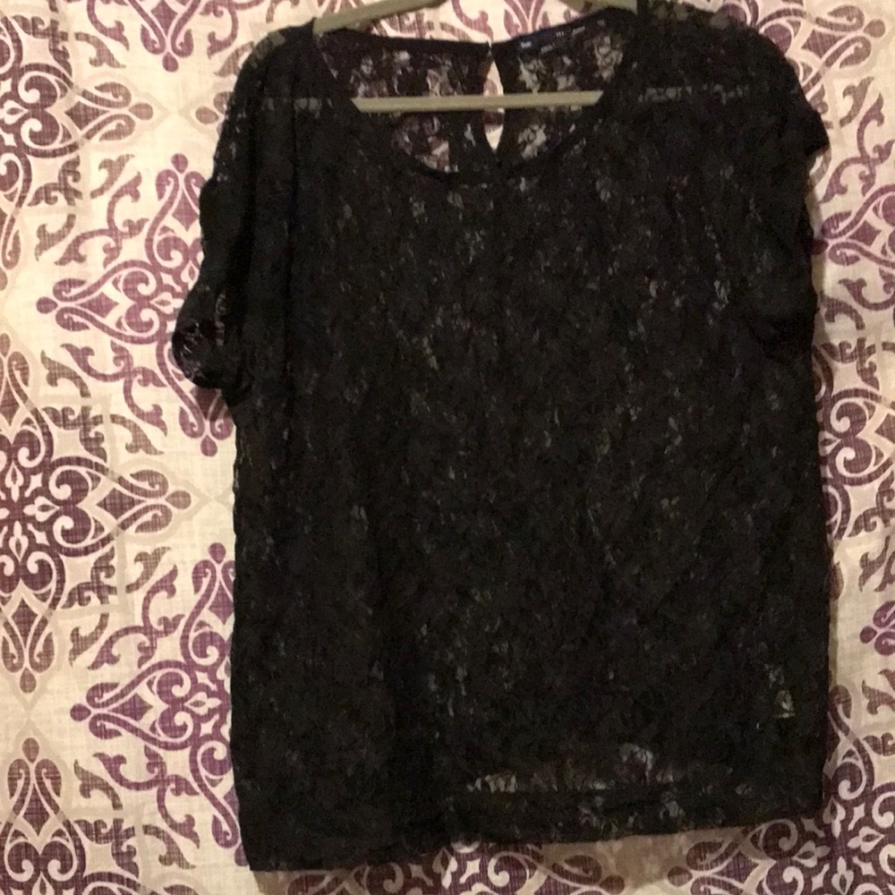 GAP Black Lace Blouse